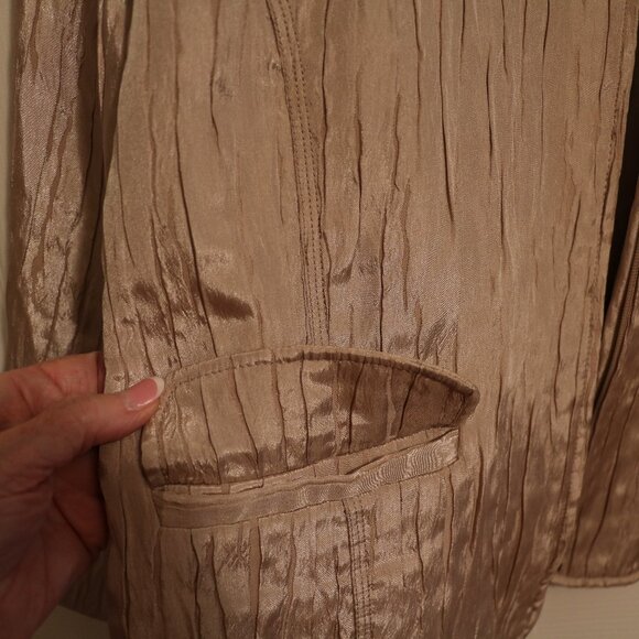 Alfred Dunner Womens Size 16 Tan Jacket Lined L/S Zip Front - Picture 3 of 4